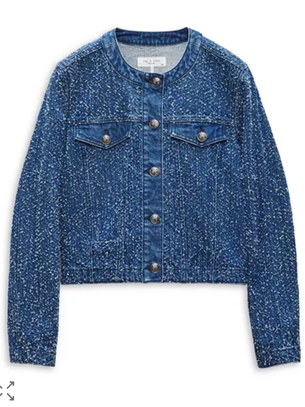 Rag & Bone Cora Tweed Denim Crop Jacket - Picture 9 of 12